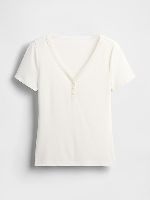 Mini Pijama Henley Rib Mini Pijama Henley Rib