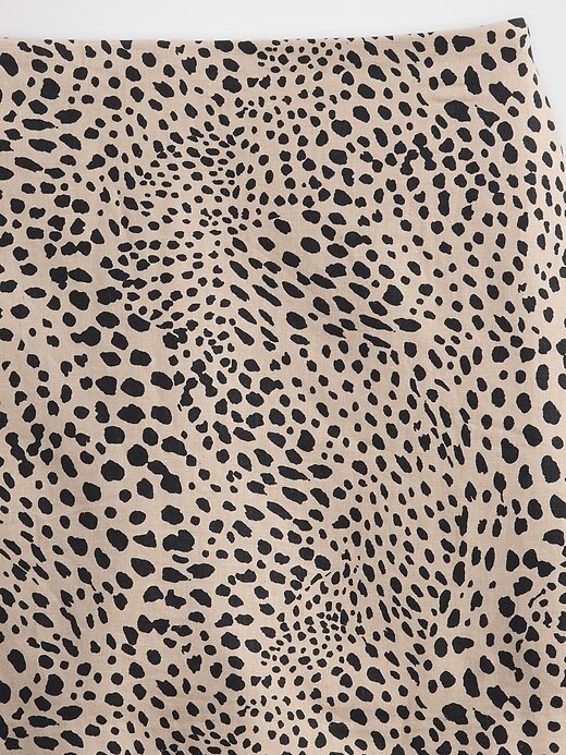 Mini-saia em mistura de linho Mini-saia em mistura de linho