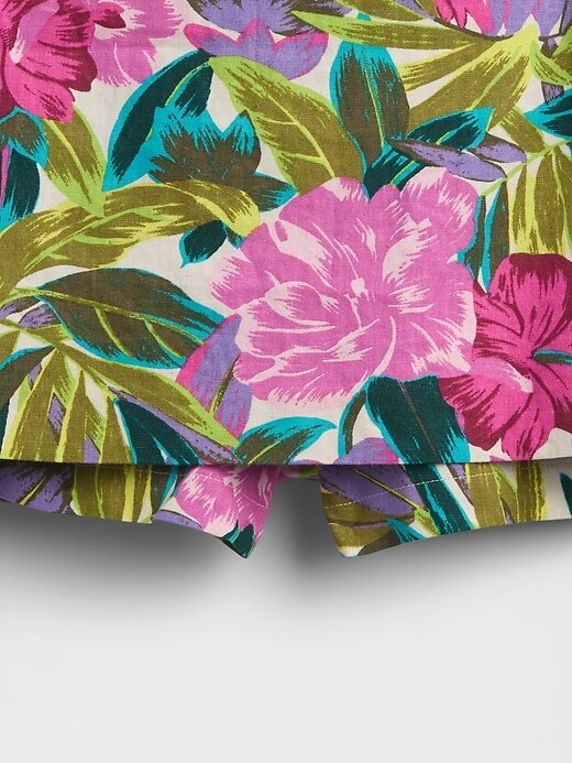 Mini-saia em mistura de linho Mini-saia em mistura de linho