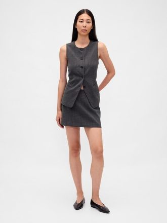 Mini-saia espinha de peixe