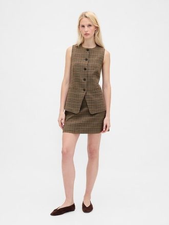 Mini-saia espinha de peixe