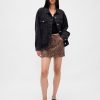 Mini saia jeans leopardo Mini saia jeans leopardo