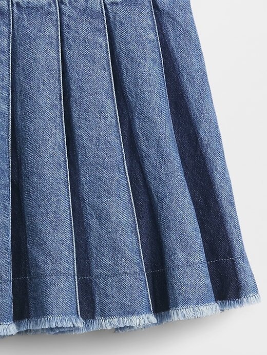 Mini saia jeans plissada Mini saia jeans plissada