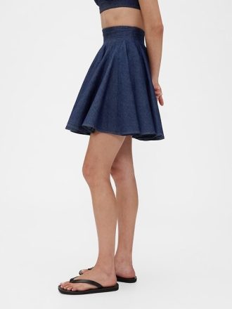 Minissaia jeans plissada GapStudio Minissaia jeans plissada GapStudio