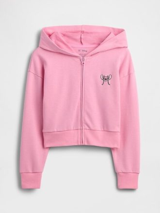 Moletom com capuz curto e zíper Lilo & Stitch Kids French Terry