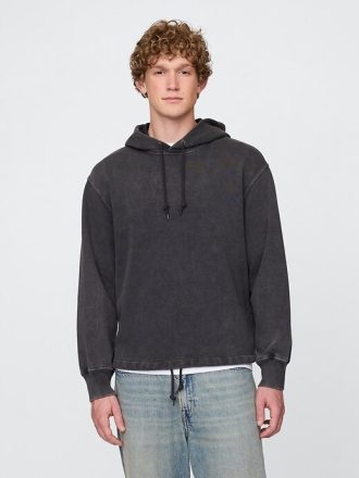 Moletom com capuz e logotipo French Terry da Gap Heavyweight