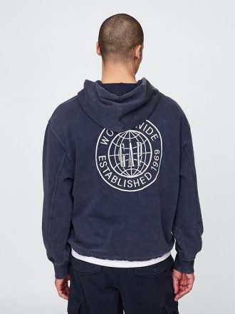 Moletom com capuz e logotipo French Terry da Gap Heavyweight