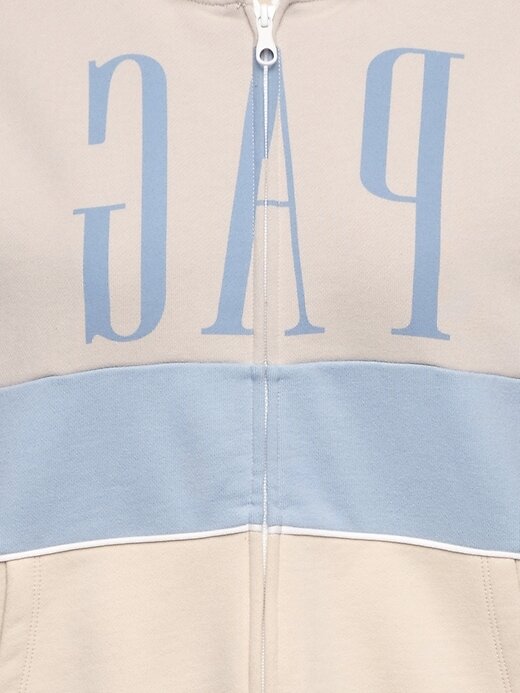 Moletom com capuz e zíper com logotipo Gap × HFR da Richfresh Moletom com capuz e zíper com logotipo Gap × HFR da Richfresh