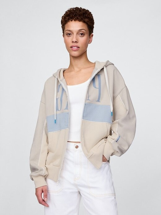 Moletom com capuz e zíper com logotipo Gap × HFR da Richfresh Moletom com capuz e zíper com logotipo Gap × HFR da Richfresh