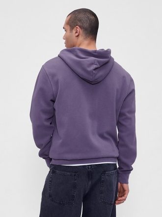 Moletom com capuz e zíper completo com logotipo VintageSoft Arch para adultos