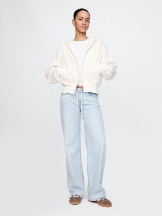 Moletom com capuz e zíper completo VintageSoft Wedge