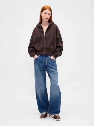 Moletom com capuz e zíper completo VintageSoft Wedge