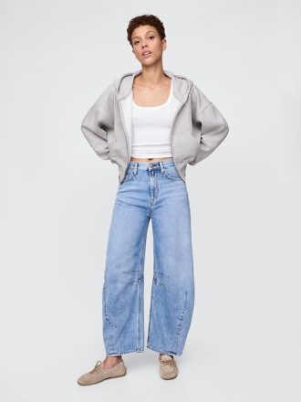 Moletom com capuz e zíper completo VintageSoft Wedge