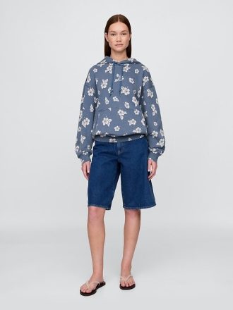 Moletom com capuz estampado Lilo & Stitch adulto, felpudo francês pesado