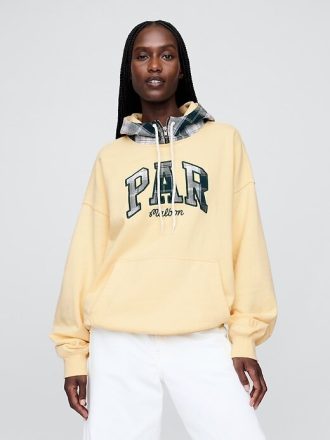 Moletom com capuz Gap × Malbon adulto com logotipo French Terry pesado