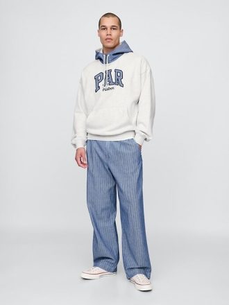 Moletom com capuz Gap × Malbon adulto com logotipo French Terry pesado