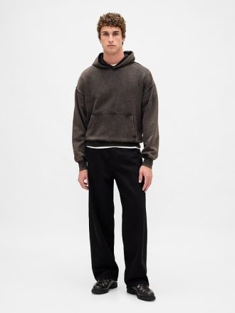 Moletom com capuz grande e pesado