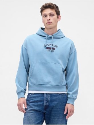 Moletom com capuz grande e pesado com logotipo