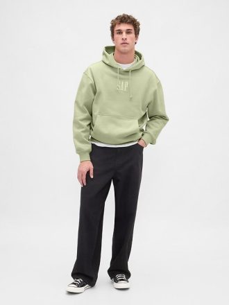 Moletom com capuz grande e pesado com logotipo