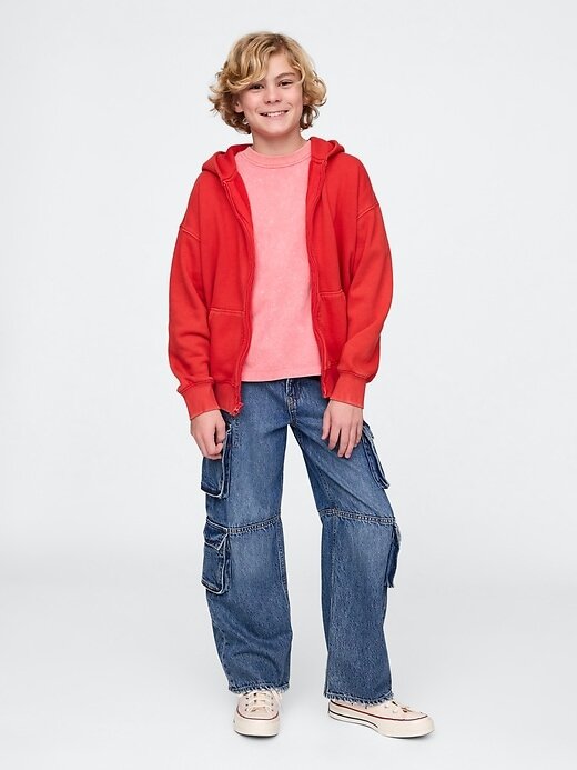 Moletom com capuz infantil VintageSoft com zíper Moletom com capuz infantil VintageSoft com zíper