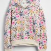Moletom com capuz infantil vintagesoft relaxado floral