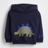 Moletom com capuz VintageSoft Dino com bolso para bebês e crianças pequenas