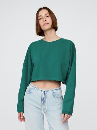 Moletom curto oversized French Terry