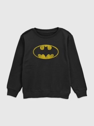Moletom infantil com estampa de logotipo vintage do Batman da DC Comics