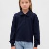 Moletom polo infantil French Terry com acabamento em renda
