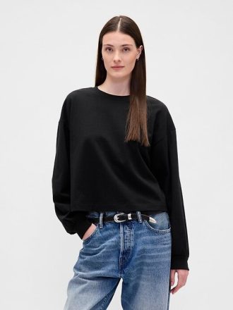 Moletom VintageSoft Crop de Algodão Orgânico