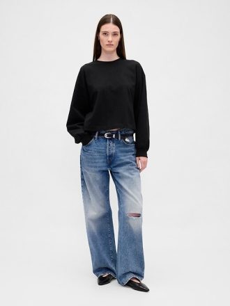 Moletom VintageSoft Crop de Algodão Orgânico