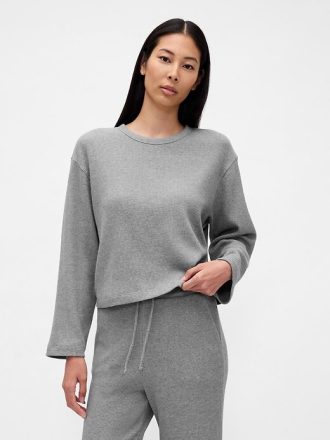 Pijama curto com estampa de waffle