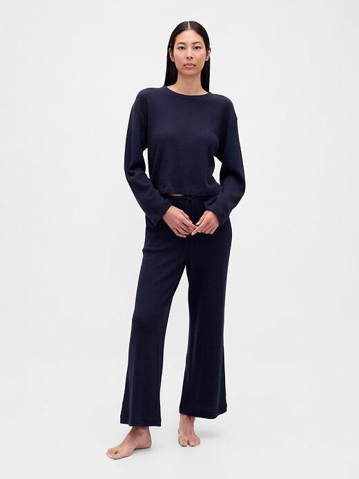 Pijama curto com estampa de waffle Pijama curto com estampa de waffle