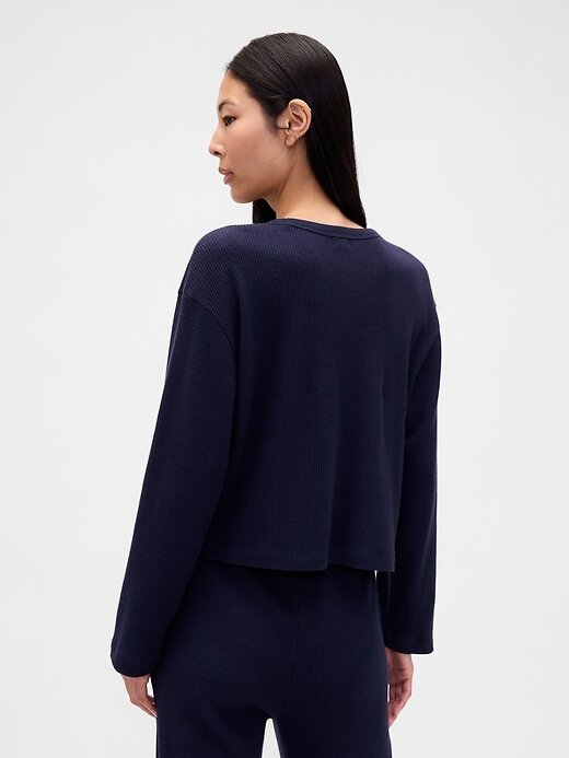 Pijama curto com estampa de waffle Pijama curto com estampa de waffle