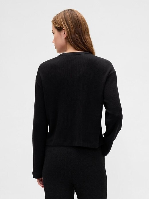 Pijama curto com estampa de waffle Pijama curto com estampa de waffle