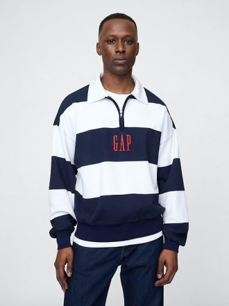 Pulôver com logotipo listrado pesado