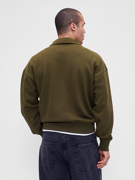 Pulôver grande e pesado com zíper de um quarto Pulôver grande e pesado com zíper de um quarto