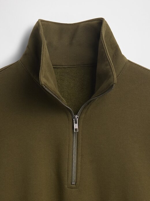 Pulôver grande e pesado com zíper de um quarto Pulôver grande e pesado com zíper de um quarto