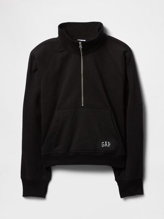 Pulôver infantil VintageSoft com meio zíper