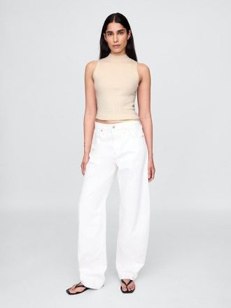 Regata com decote careca canelado