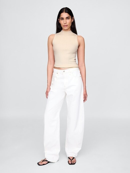 Regata com decote careca canelado Regata com decote careca canelado