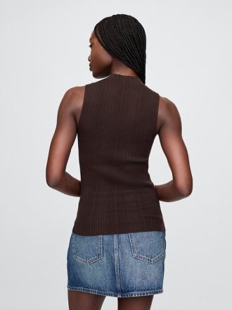 Regata com decote careca canelado