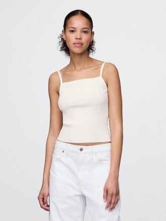 Regata curta com suéter canelado