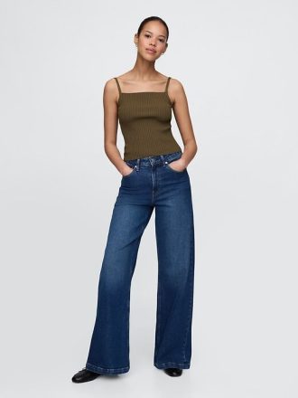 Regata curta com suéter canelado