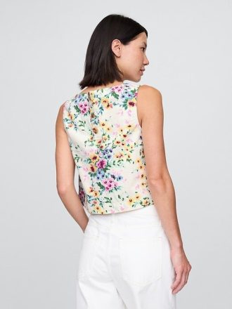 Regata curta jeans floral