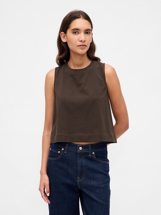 Regata de algodão orgânico pesado Regata de algodão orgânico pesado