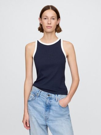 Regata Halter Moderna com Barra Canelada