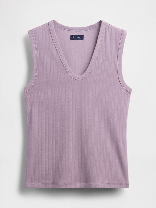 Regata moderna transparente com nervuras Regata moderna transparente com nervuras