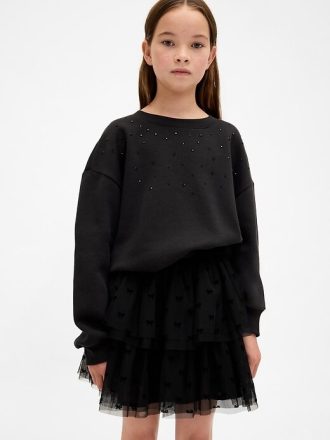 Saia de tule em camadas infantil