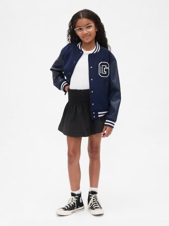 Saia infantil vintage macia franzida